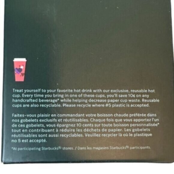 NWT Starbucks | Pack Of 6 Reusable Valentine’s Hot Cups - Picture 7 of 9